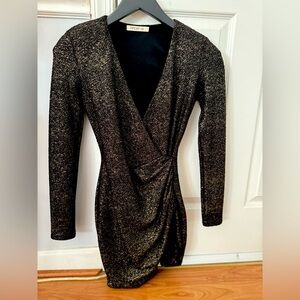 Arden B gold metallic dress